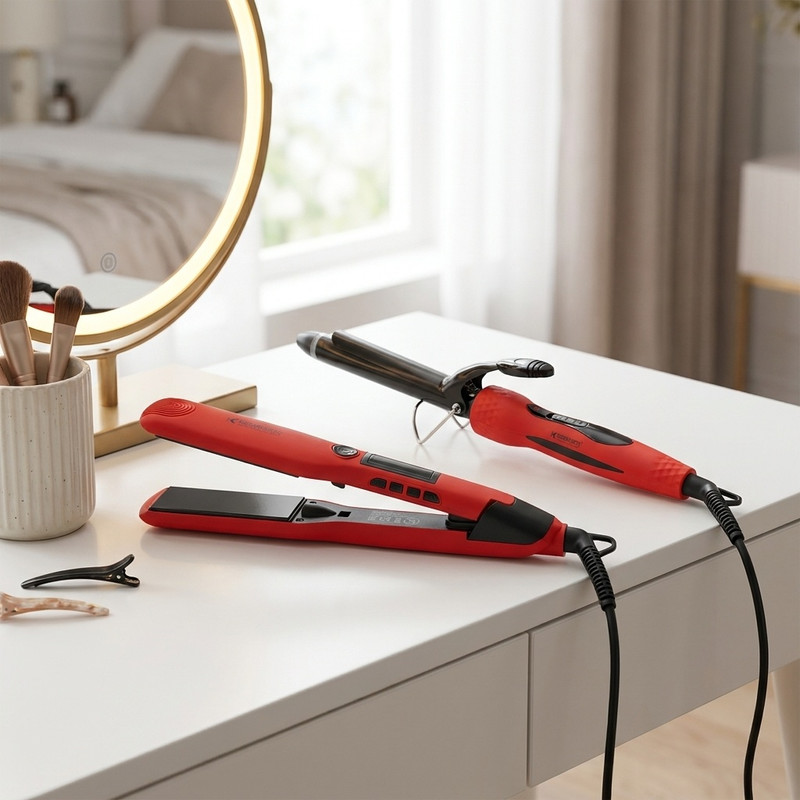 اتو مو کنورث مدل kw314 به همراه فر کننده مو