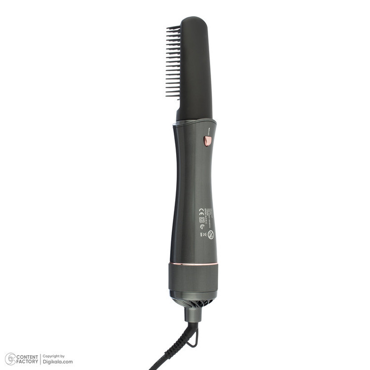 سشوار برسدار حالتدهنده پرنسلی مدل PR331AT با موتور DC، توان 240 وات، تنظیمات دما یک حالته، تنظیم سرعت دو سرعته، سری صافکننده، همراه با سری شانهدار، برس گرد پهن، برس تخت، متمرکزکننده پهن، سری دندانهدار و کیف نگهدارنده