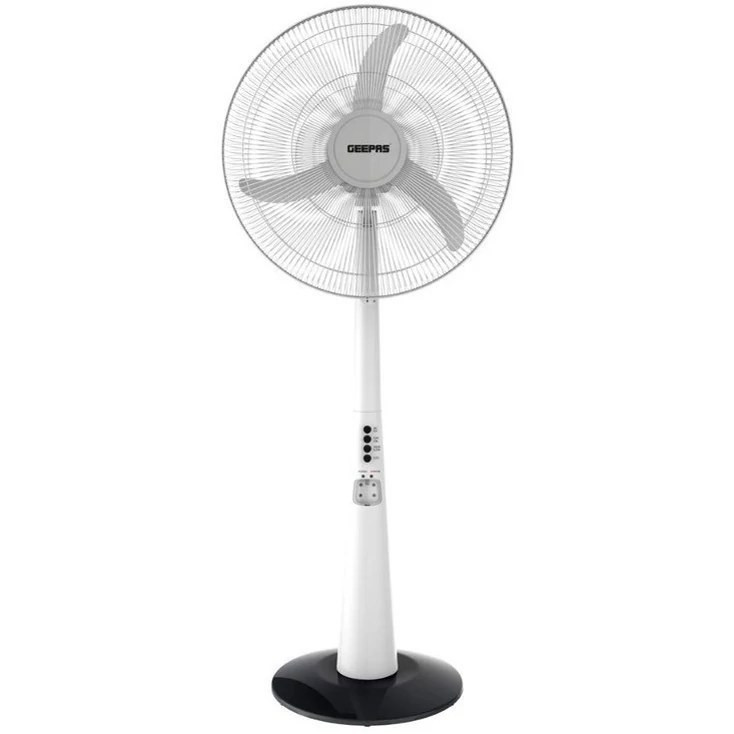 پنکه ایستاده شارژی جیپاس مدل GF9385 با چراغهای LED