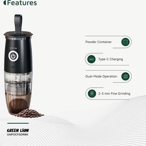 آسیاب قهوه گرین لاین مدل GL-CG46 ظرفیت 1.6 لیتر