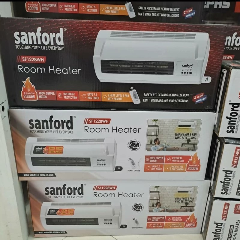 بخاری برقی دیواری سانفورد مدل SF1228WH با فن