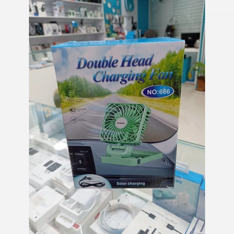 پنکه سولار شارژی مدل Solar charging 666 مناسب سفر باکیفیت