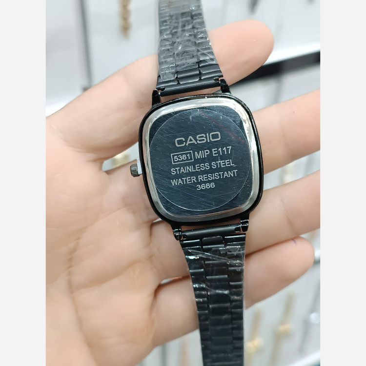 ساعت ست کاسیو اولدمانی فول بلک(مشکی) زنانه و مردانه اصلی casio درجه یک ضمانتی مافیایی