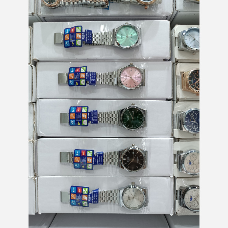 ساعت مچی کاسیو گادفادر casio استیل اولدمانی مردانه رنگ ثابت درجه یک صفحه سبز سلطنتی