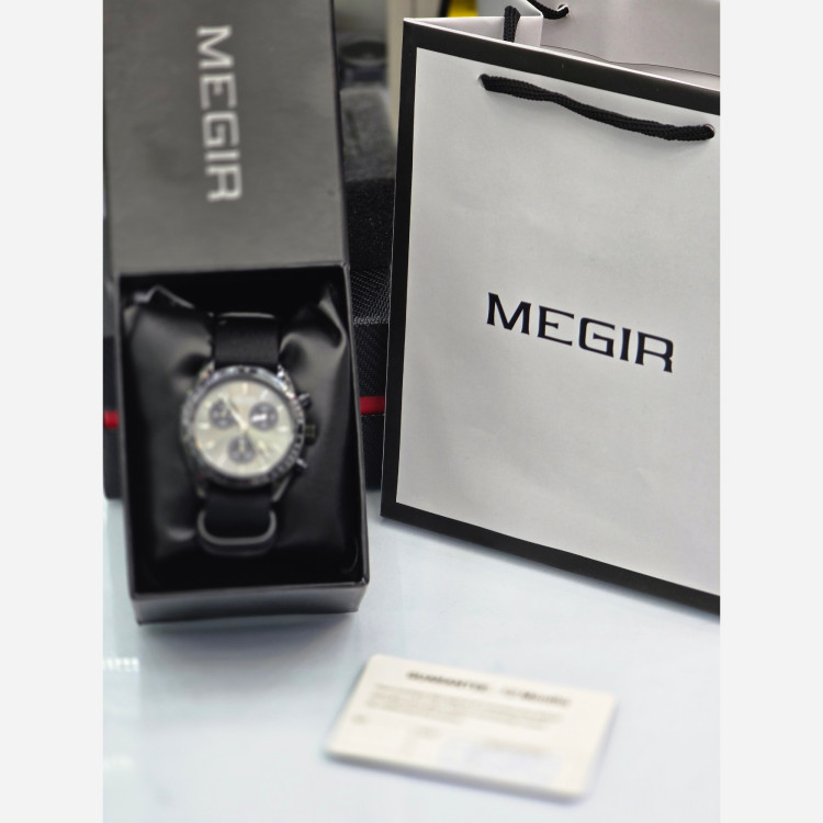 ساعت مچی مردانه MEGIR اورجینال بند برزنتی