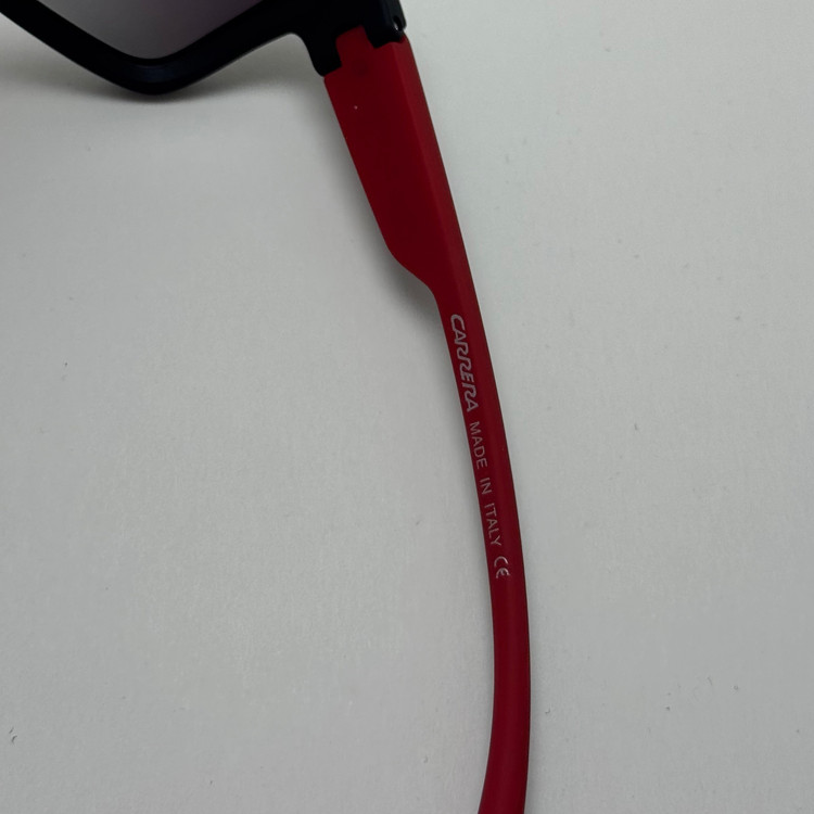 عینک آفتابی پلاریزه اسپرت کررا CARRERA مشکی قرمز مناسب رانندگی به همراه کاور پارچه ای و دستمال نانو مخصوص کد 2202