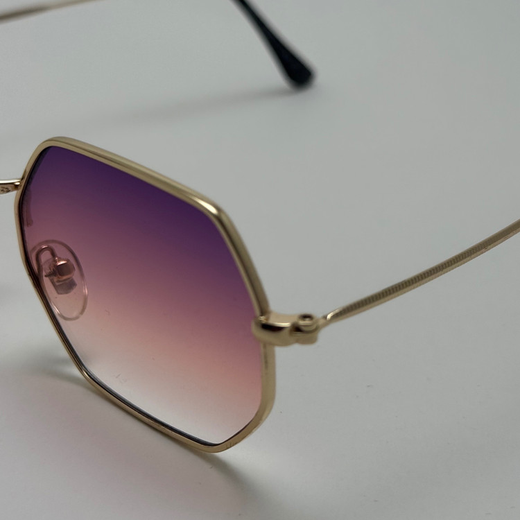 عینک شب ریبن Ray-ban صورتب هایلایت فریم طلایی کد RB 3556