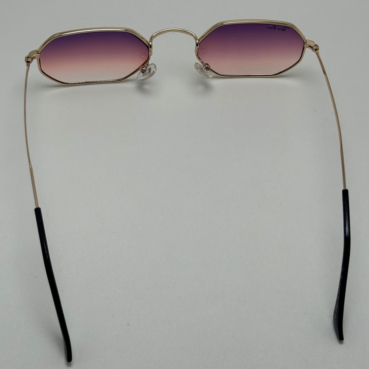 عینک شب ریبن Ray-ban صورتب هایلایت فریم طلایی کد RB 3556