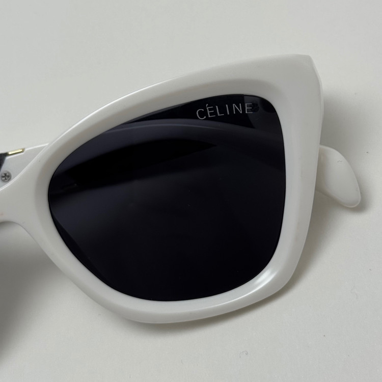 عینک آفتابی زنانه سلین CELINE سفید عدسی مشکی لولا دوبل کد رفرنس 1187 - مستر کوالیتی
