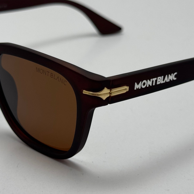 عینک آفتابی پلاریزه مون بلان MONT BLANC سبک قهوه ای کد MB 0302