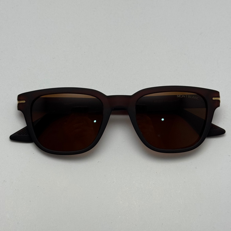 عینک آفتابی پلاریزه مون بلان MONT BLANC سبک قهوه ای کد MB 0302