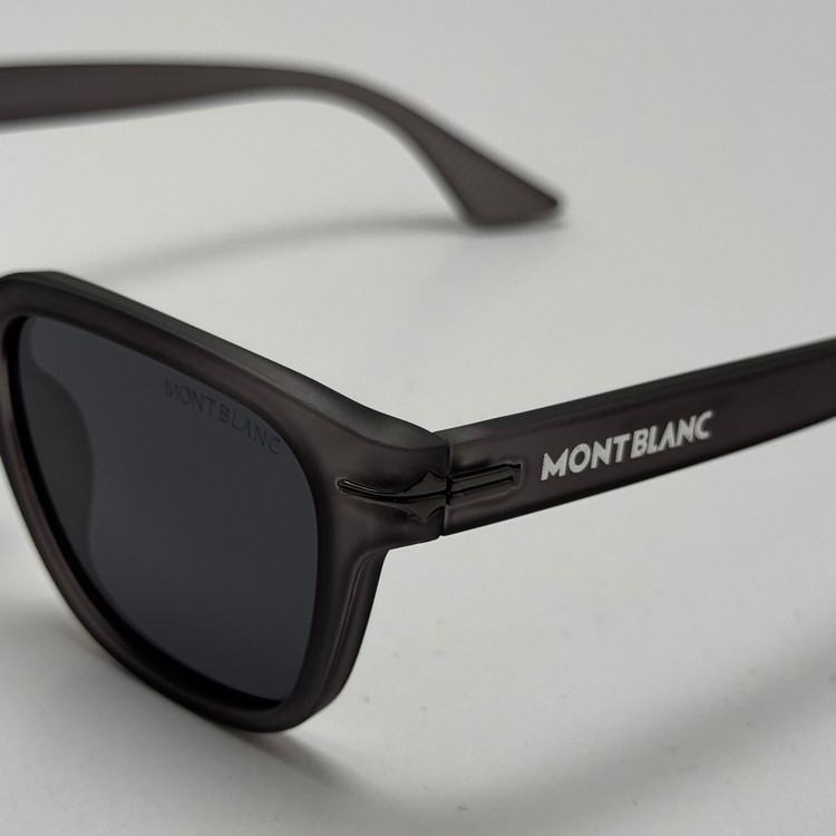 عینک آفتابی پلاریزه مون بلان MONT BLANC سبک طوسی عدسی مشکی کد MB 0302
