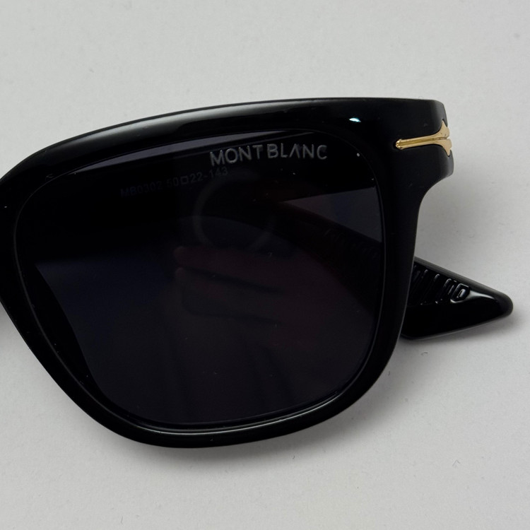 عینک آفتابی پلاریزه مون بلان MONT BLANC سبک مشکی کد MB 0302