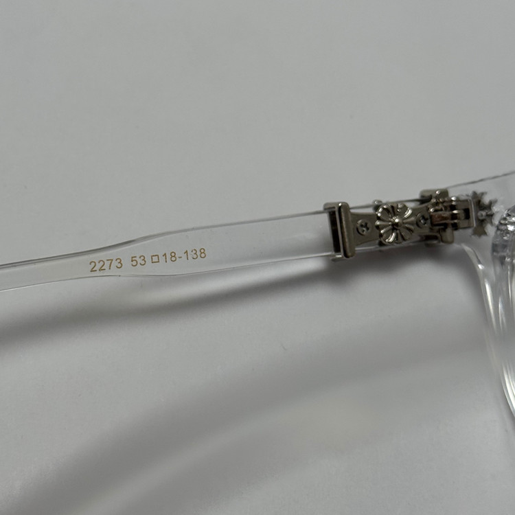 عینک بلوکات کروم هارتز کریستالی نقره ای Chrome Hearts 2273 - کیفیت مستر