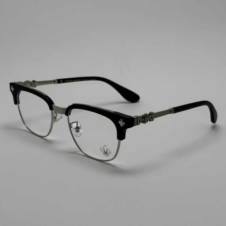 عینک بلوکات کروم هارتز کلاب مستر مشکی نقره ای Chrome Hearts 9217 - کیفیت مستر