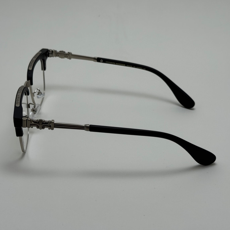 عینک بلوکات کروم هارتز کلاب مستر مشکی نقره ای Chrome Hearts 9217 - کیفیت مستر