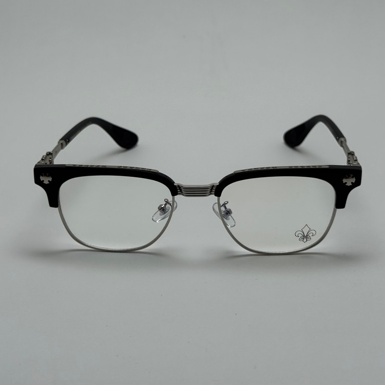 عینک بلوکات کروم هارتز کلاب مستر مشکی نقره ای Chrome Hearts 9217 - کیفیت مستر
