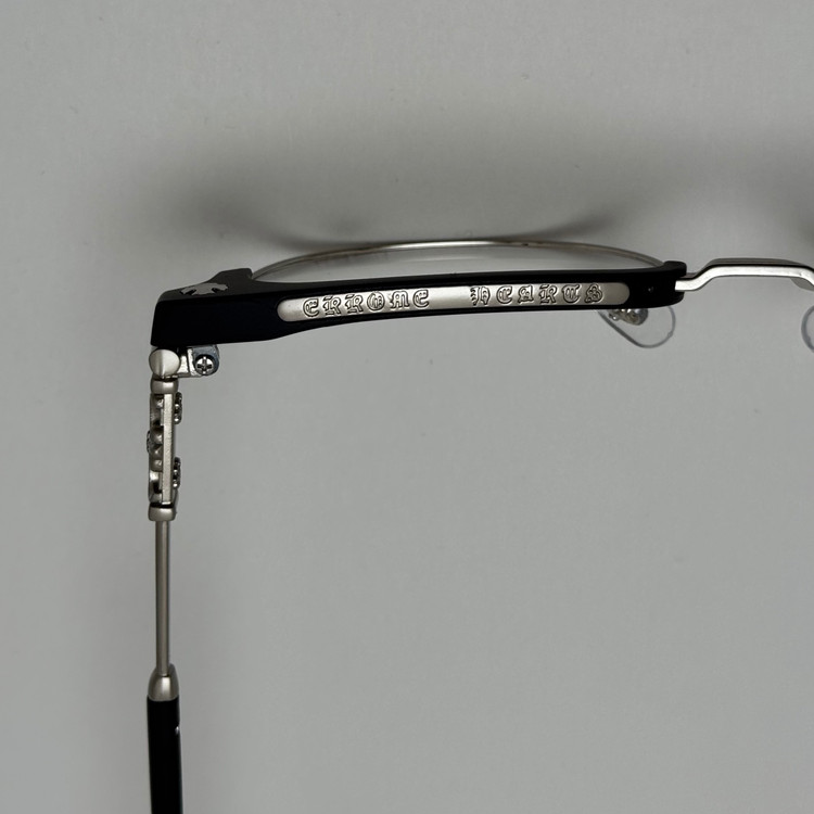 عینک بلوکات کروم هارتز کلاب مستر مشکی نقره ای Chrome Hearts 9217 - کیفیت مستر