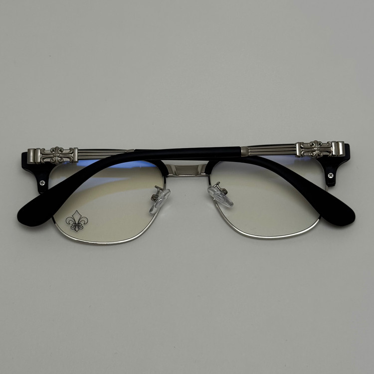 عینک بلوکات کروم هارتز کلاب مستر مشکی نقره ای Chrome Hearts 9217 - کیفیت مستر