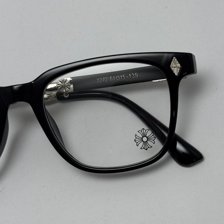 عینک بلوکات کروم هارتز مشکی نقره ای Chrome Hearts 2272 - کیفیت مستر