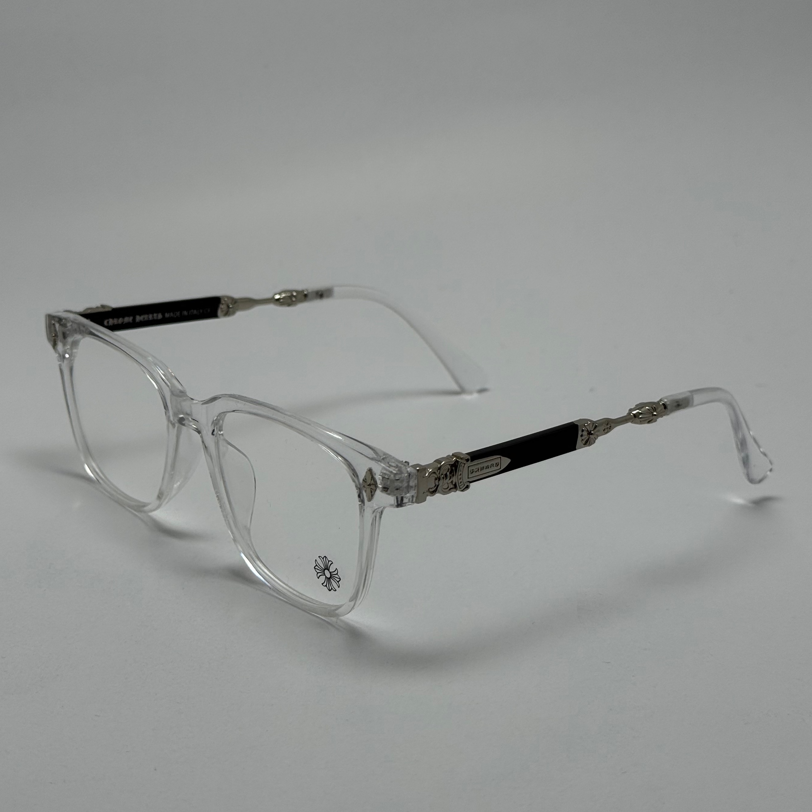 عینک بلوکات کروم هارتز کریستال نقره ای Chrome Hearts 2272 - کیفیت مستر