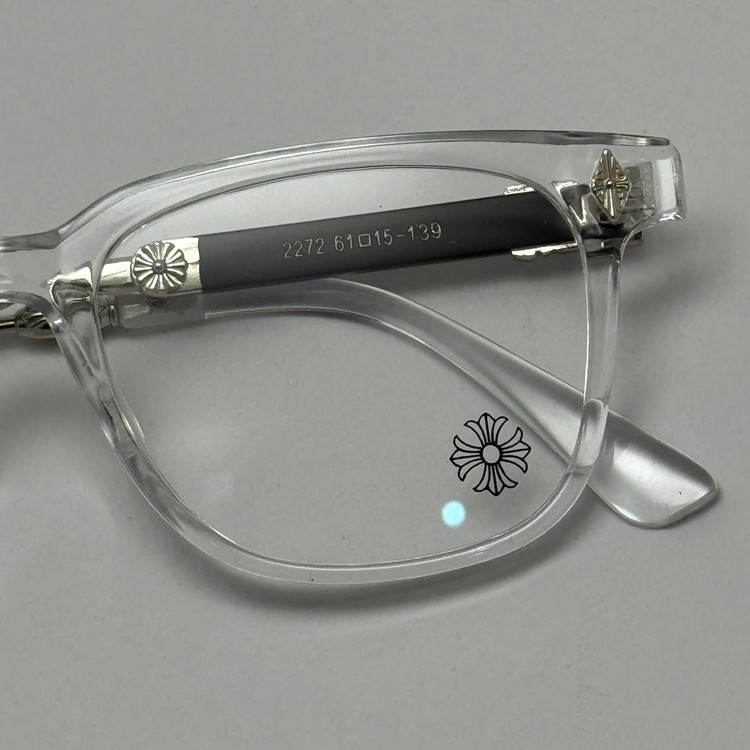 عینک بلوکات کروم هارتز کریستال نقره ای Chrome Hearts 2272 - کیفیت مستر