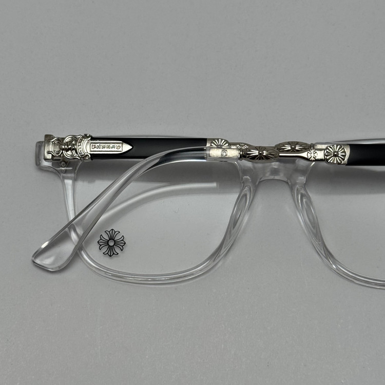 عینک بلوکات کروم هارتز کریستال نقره ای Chrome Hearts 2272 - کیفیت مستر