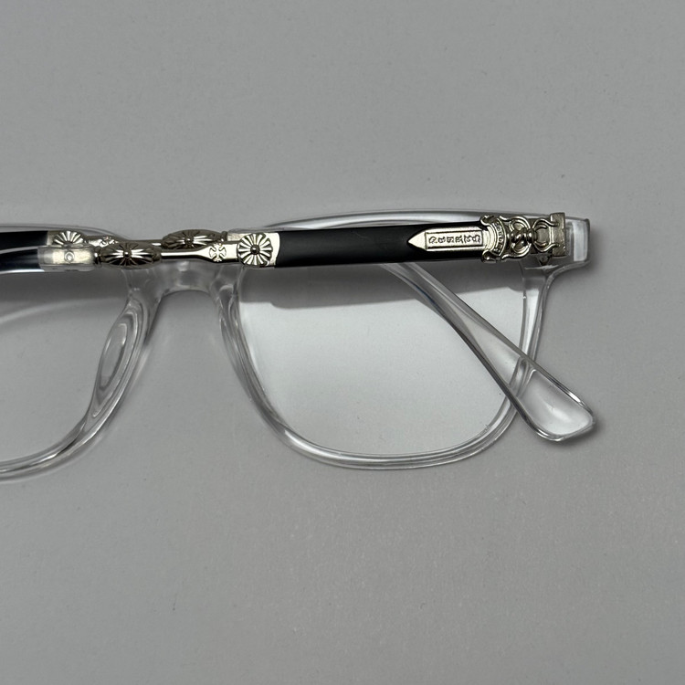 عینک بلوکات کروم هارتز کریستال نقره ای Chrome Hearts 2272 - کیفیت مستر