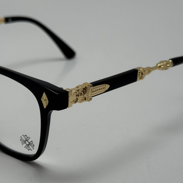 عینک بلوکات کروم هارتز مشکی طلایی Chrome Hearts 2272 - کیفیت مستر