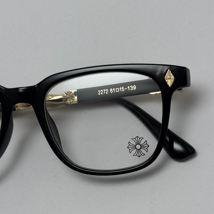 عینک بلوکات کروم هارتز مشکی طلایی Chrome Hearts 2272 - کیفیت مستر