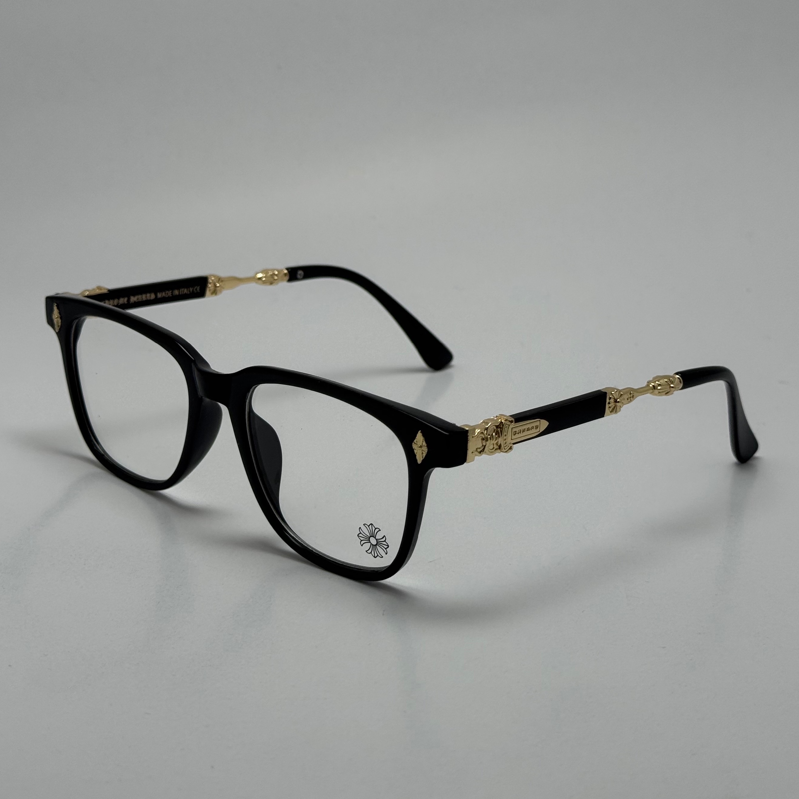 عینک بلوکات کروم هارتز مشکی طلایی Chrome Hearts 2272 - کیفیت مستر