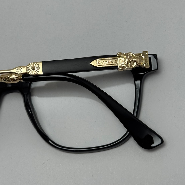 عینک بلوکات کروم هارتز مشکی طلایی Chrome Hearts 2272 - کیفیت مستر