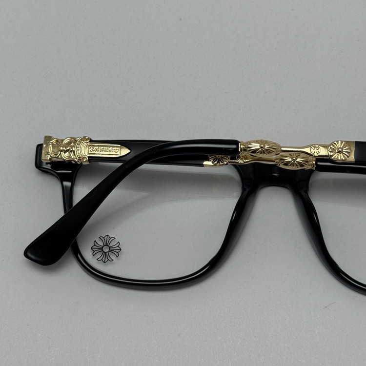 عینک بلوکات کروم هارتز مشکی طلایی Chrome Hearts 2272 - کیفیت مستر