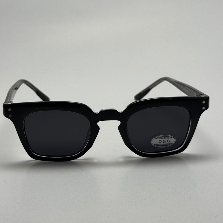 عینک آفتابی پلاریزه دولچه گابانا DOLCE GABBANA دسته سیم کشی شده لولا فنر مشکی کد 7707