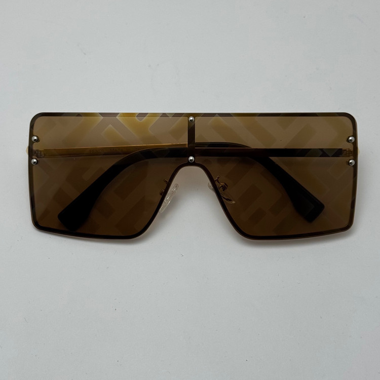 عینک آفتابی فریم لس فندی FENDI قهوه ای کد 4