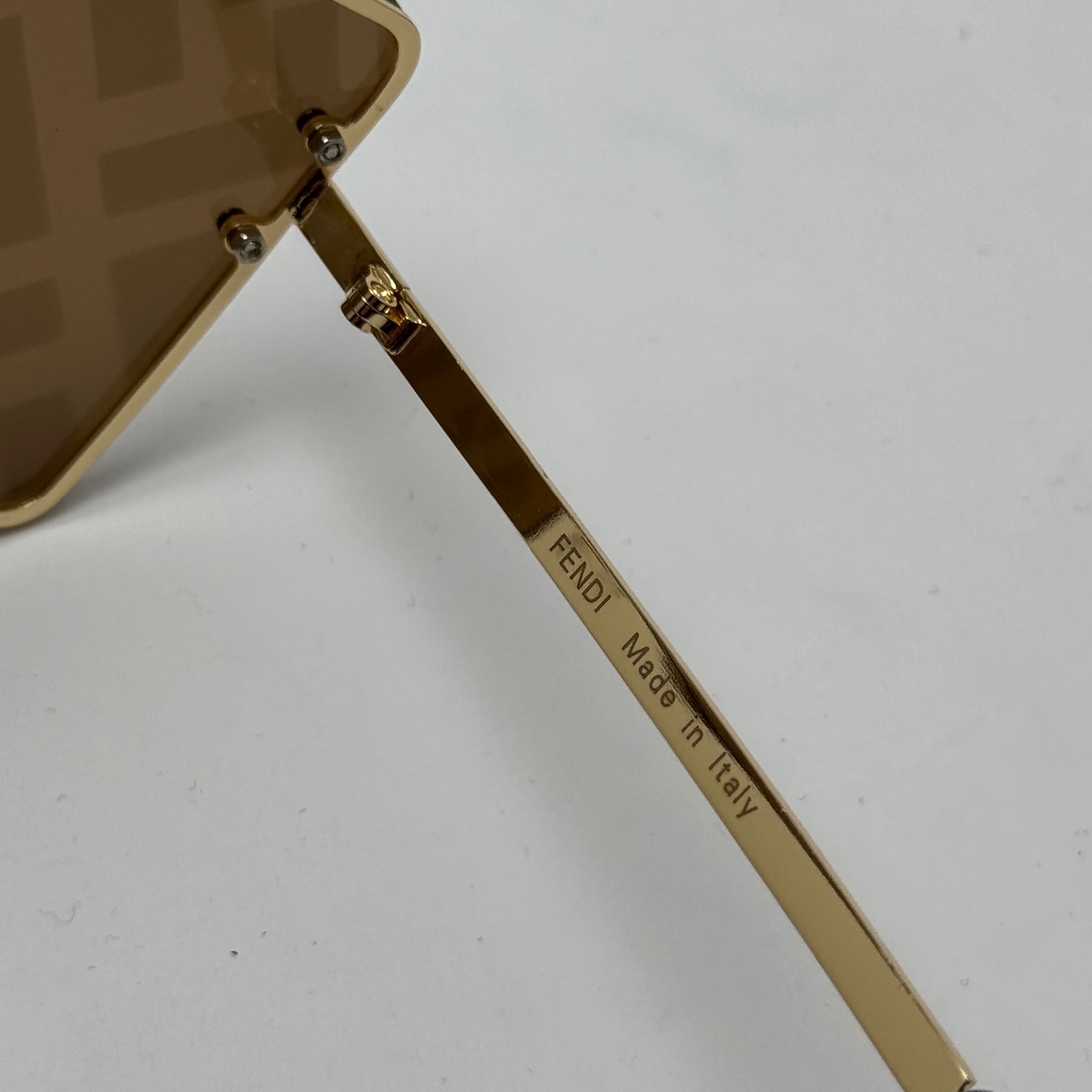 عینک آفتابی فریم لس فندی FENDI قهوه ای کد 4