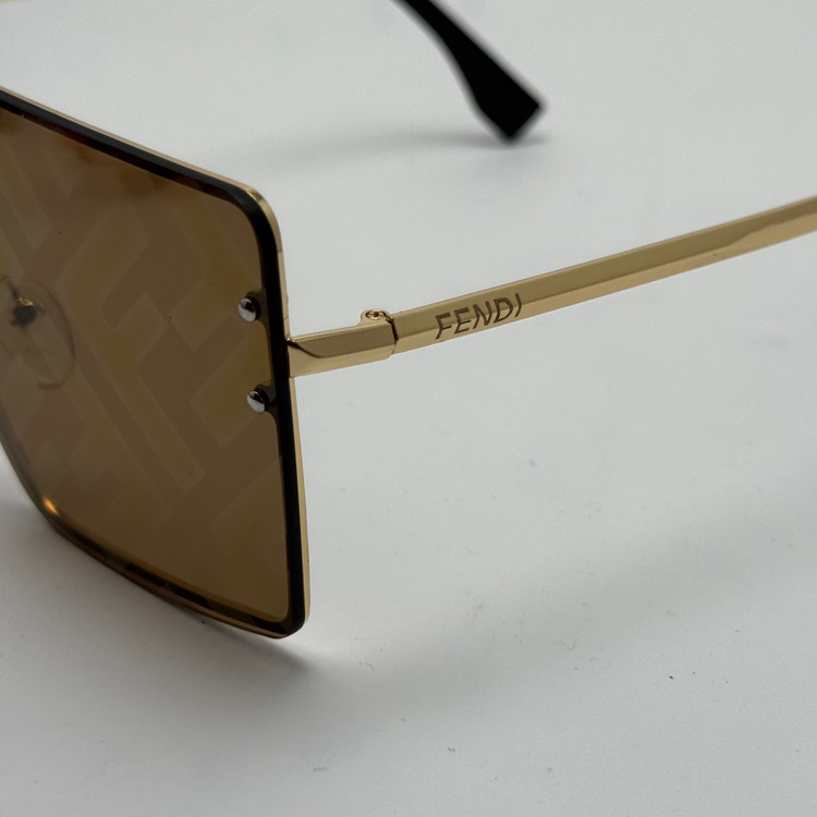 عینک آفتابی فریم لس فندی FENDI قهوه ای کد 4