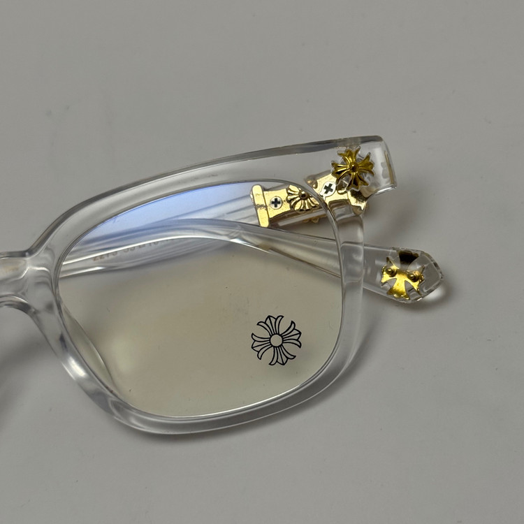 عینک بلوکات کروم هارتز کریستالی طلایی Chrome Hearts 2273 با پک کامل کروم هارتز - کیفیت مستر