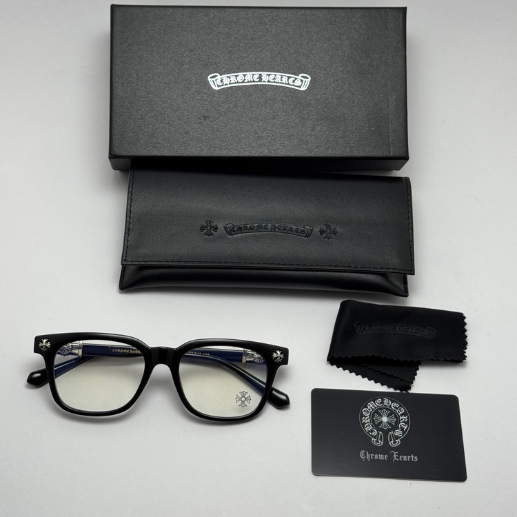 عینک بلوکات کروم هارتز مشکی نقره ای Chrome Hearts 2273 با پک کامل کروم هارتز - کیفیت مستر