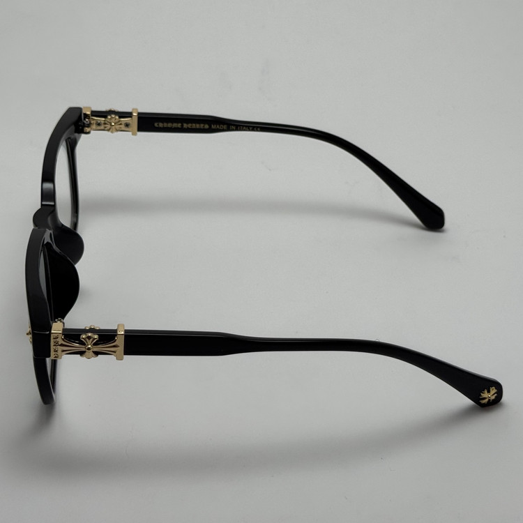 عینک بلوکات کروم هارتز مشکی طلایی Chrome Hearts 2273 با پک کامل کروم هارتز - کیفیت مستر