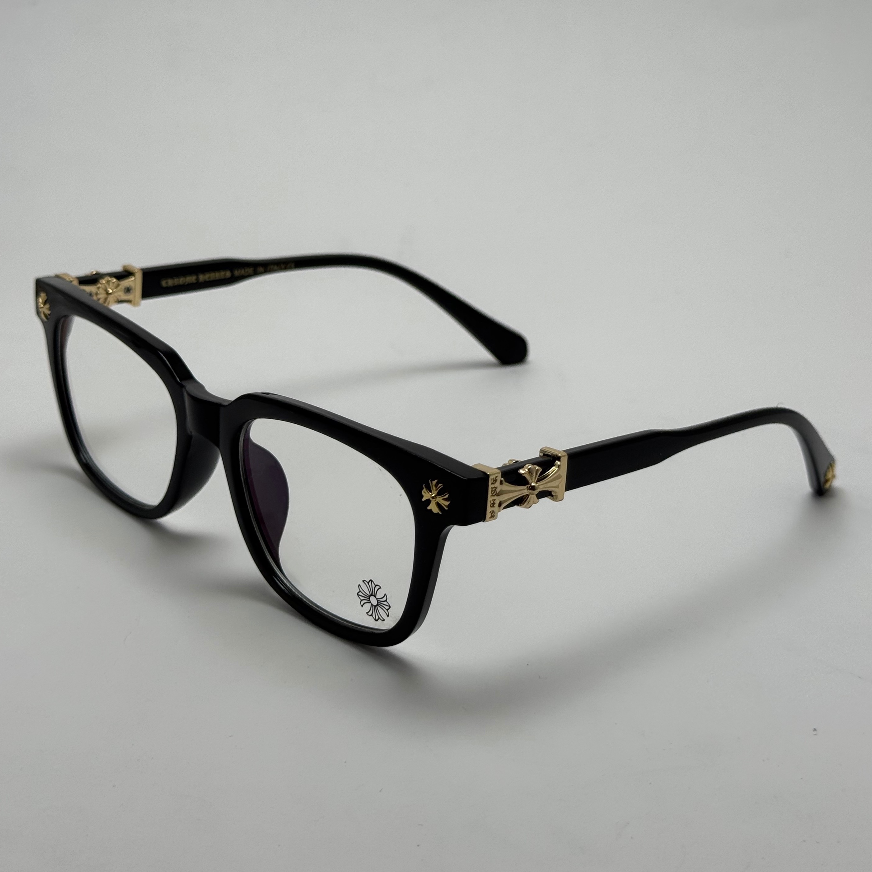 عینک بلوکات کروم هارتز مشکی طلایی Chrome Hearts 2273 با پک کامل کروم هارتز - کیفیت مستر