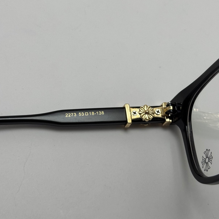 عینک بلوکات کروم هارتز مشکی طلایی Chrome Hearts 2273 با پک کامل کروم هارتز - کیفیت مستر