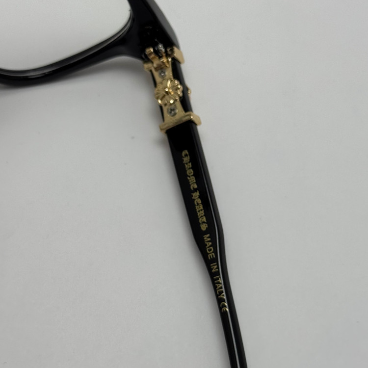 عینک بلوکات کروم هارتز مشکی طلایی Chrome Hearts 2273 با پک کامل کروم هارتز - کیفیت مستر
