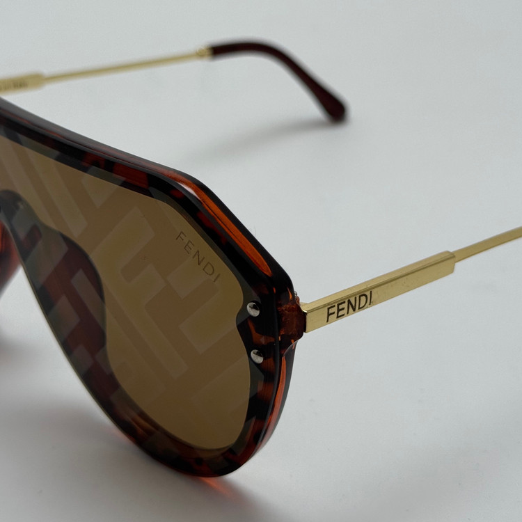 عینک آفتابی و شب فریم لس فندی FENDI قهوه ای کد 3