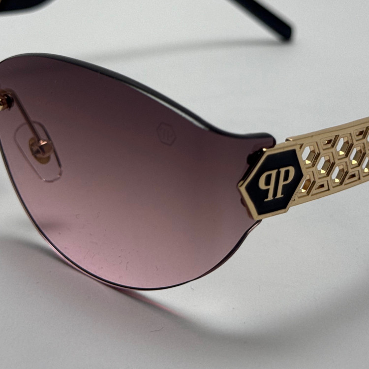 عینک آفتابی فیلیپ پلین Philip Plein مدل Luxury Shield فریم لس بنفش صورتی - لنز UV400