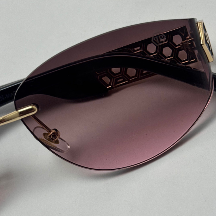عینک آفتابی فیلیپ پلین Philip Plein مدل Luxury Shield فریم لس بنفش صورتی - لنز UV400