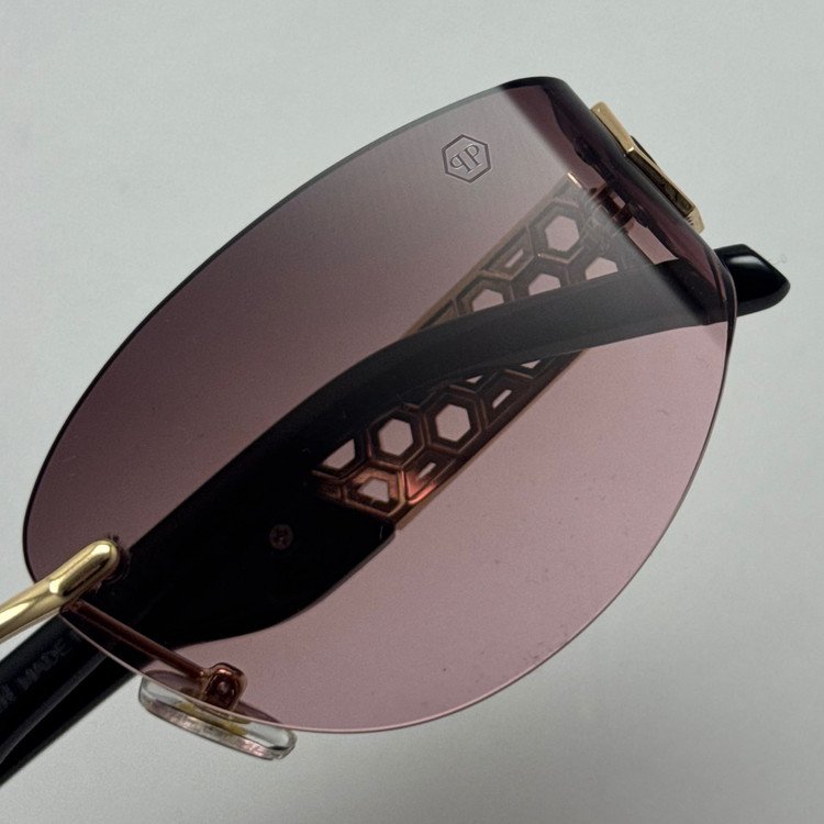 عینک آفتابی فیلیپ پلین Philip Plein مدل Luxury Shield فریم لس بنفش صورتی - لنز UV400