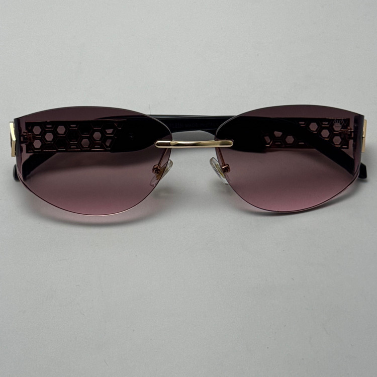 عینک آفتابی فیلیپ پلین Philip Plein مدل Luxury Shield فریم لس بنفش صورتی - لنز UV400