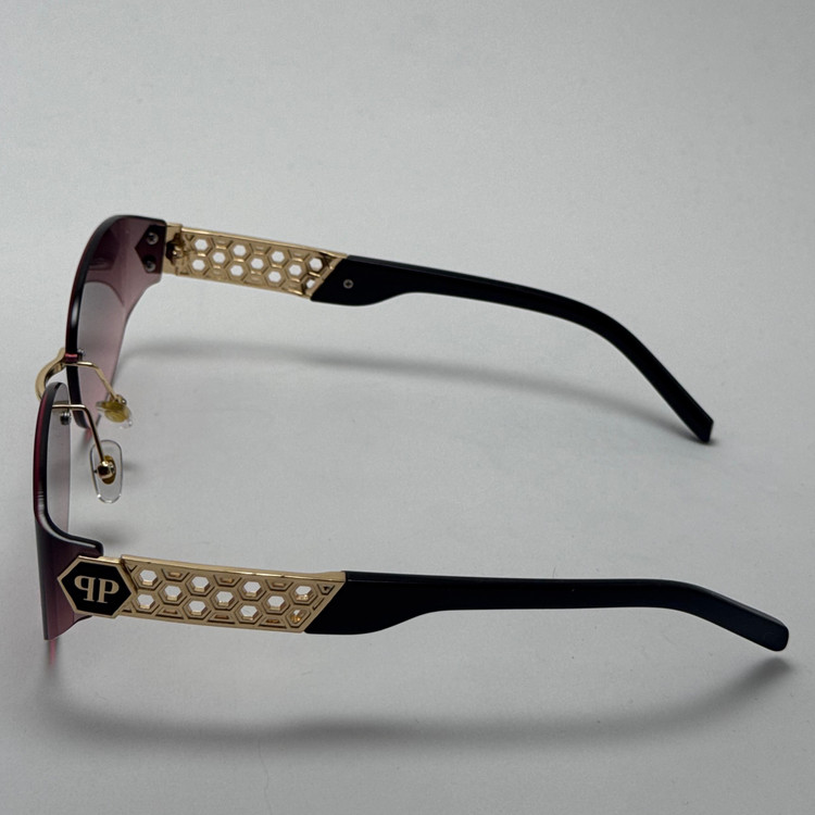 عینک آفتابی فیلیپ پلین Philip Plein مدل Luxury Shield فریم لس بنفش صورتی - لنز UV400