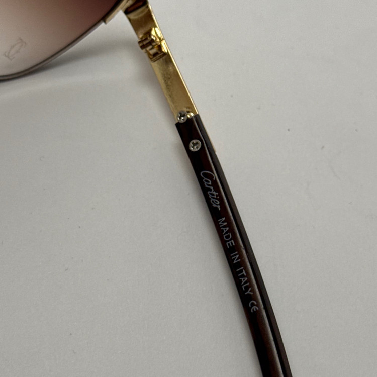 عینک آفتابی مردانه کارتیر Cartier مدل Santos قهوه ای